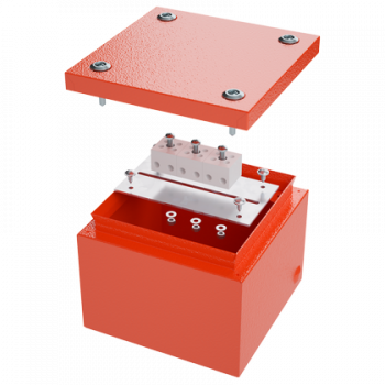 Коробка стальная FS с гладкими стенками и клемм. IP66 150х150х80 4р 450V 20A 10мм.кв DKC (FSK30410)