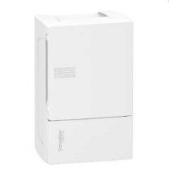 Навесной бокс Schneider Electric Mini Pragma  4 модуля белая дверь с клемниками (MIP12104)