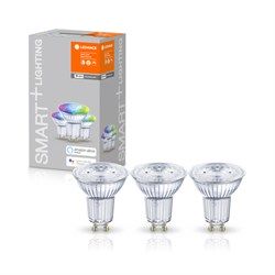 Лампа светодиодная WiFi SPOT GU10 Dim 40 45° 5 W/ RGBW 2700K...6500K GU10 350Lm (1х3) 4058075486058