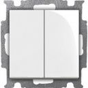 Переключатель BASIC 55 2кл. в рамку, белый (BJB2006/6/6UC-94)